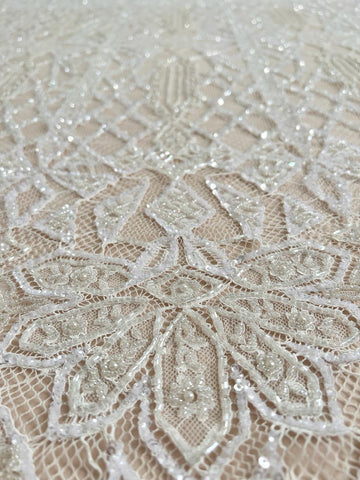 Ivory Haute Couture Chantilly típusú csipke