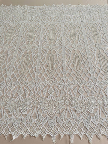 Ivory Haute Couture Chantilly típusú csipke