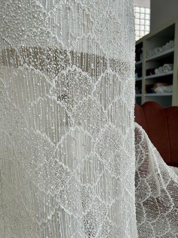 Ivory Haute Couture Chantilly típusú csipke