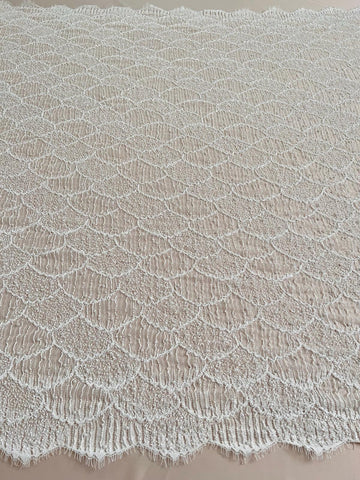 Ivory Haute Couture Chantilly típusú csipke