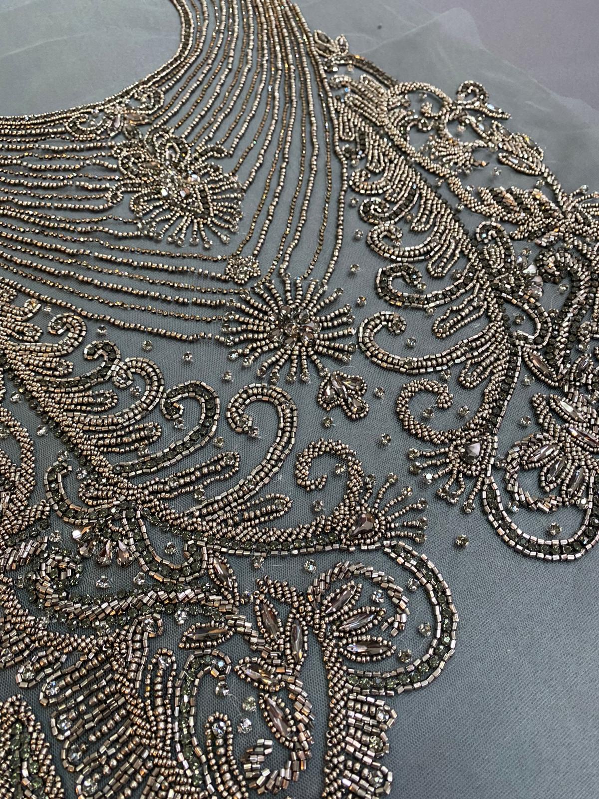 Antracit szürke Haute Couture panel