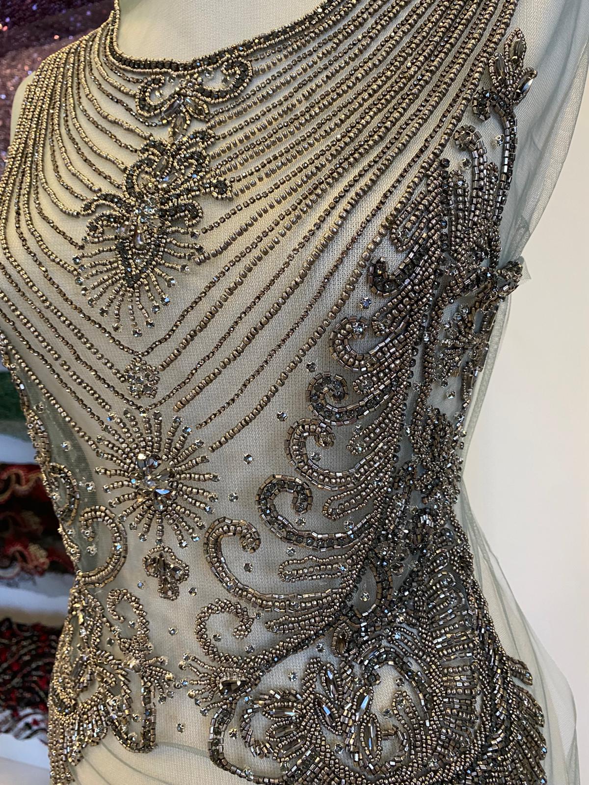 Antracit szürke Haute Couture panel