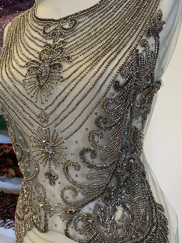 Antracit szürke Haute Couture panel