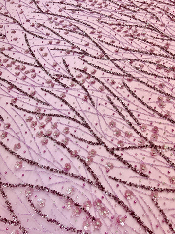 Kupon 0,7 m - Lavanda Haute Couture csipke