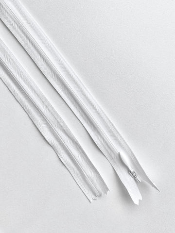 Fermoar rezistent, ascuns, brand YKK, culoare alb, 70 cm lungime