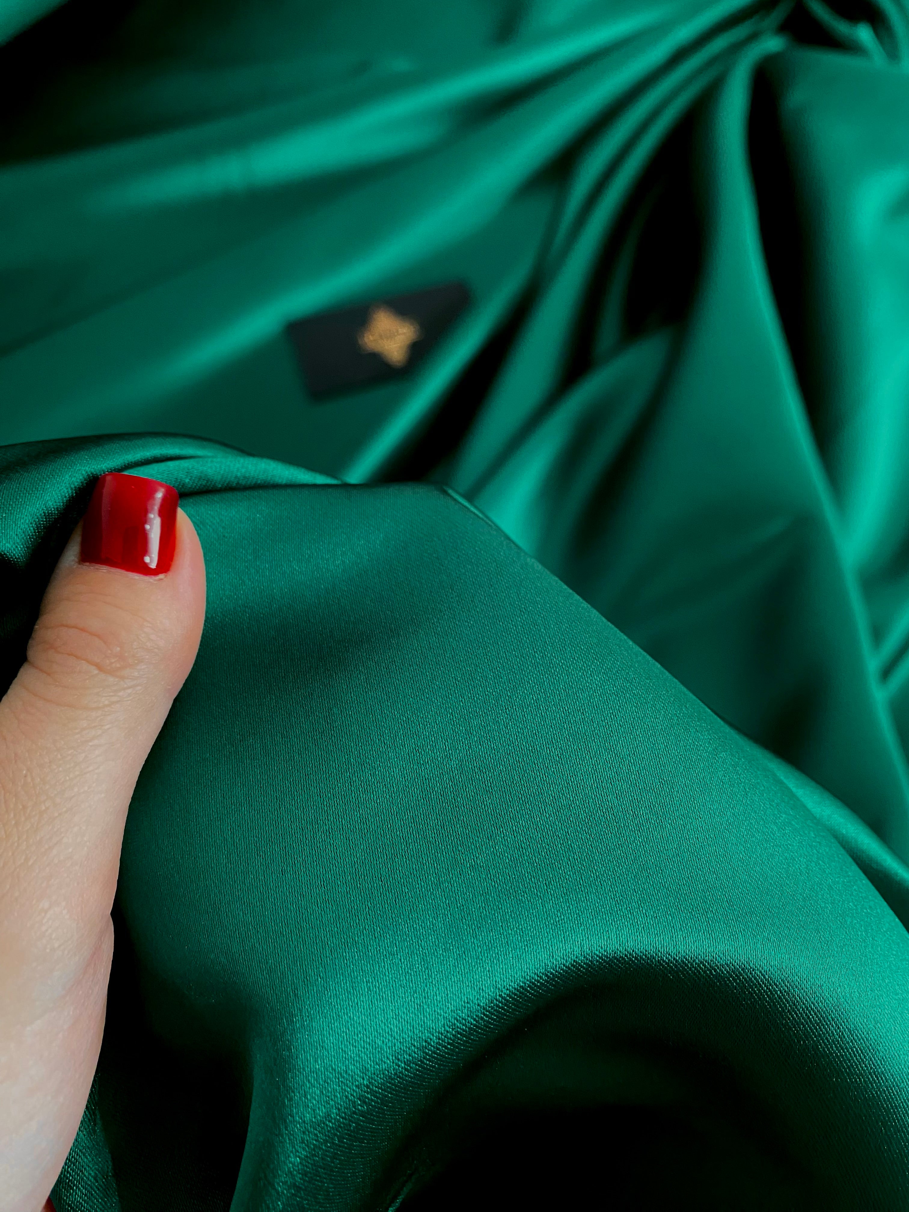 Tafta Fixa Premium Sidefata Verde Smarald