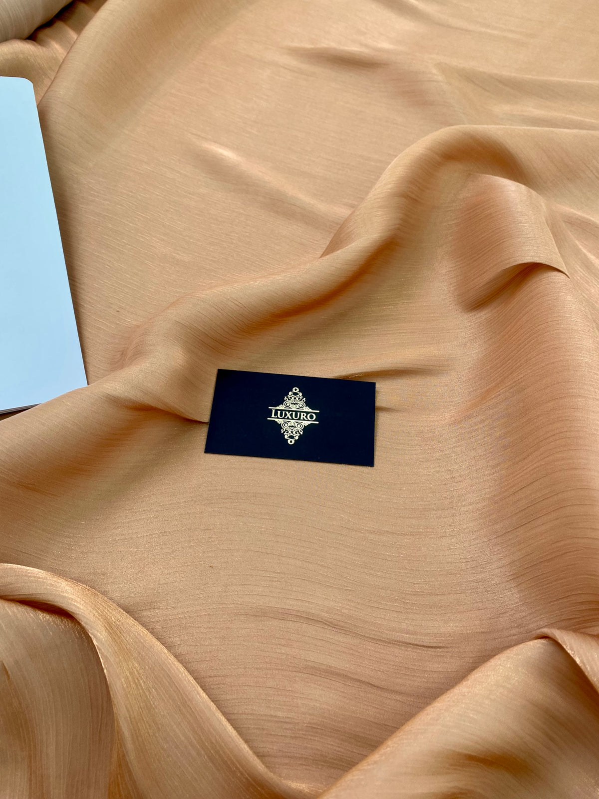 Bronz kreppelt fóliázott voile