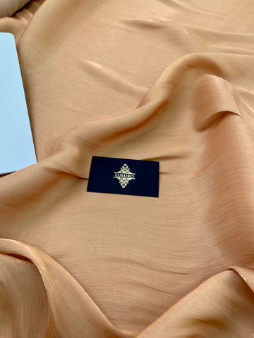 Bronz kreppelt fóliázott voile