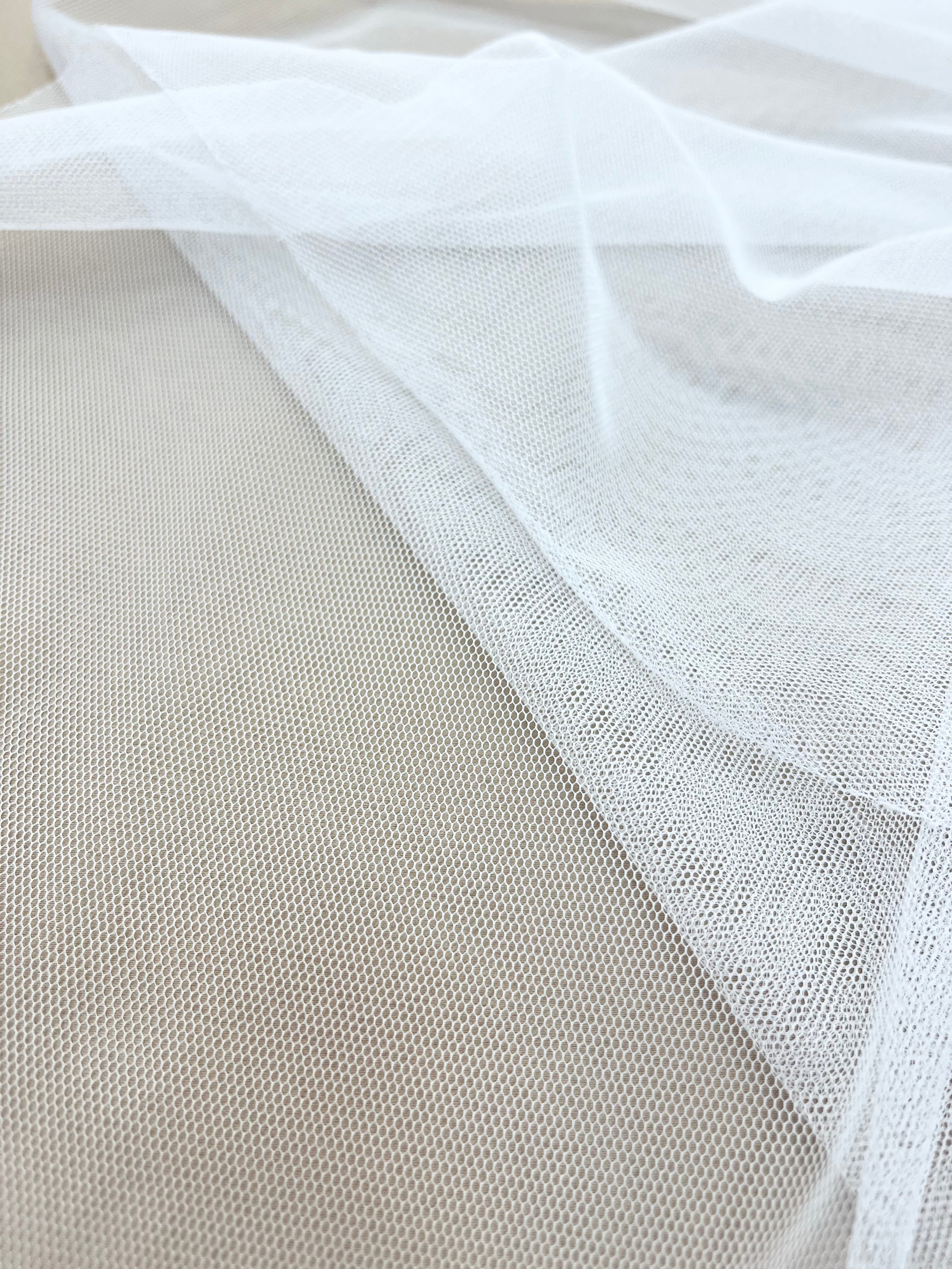 Tulle Elastic Ivory - 1.5 m Latime