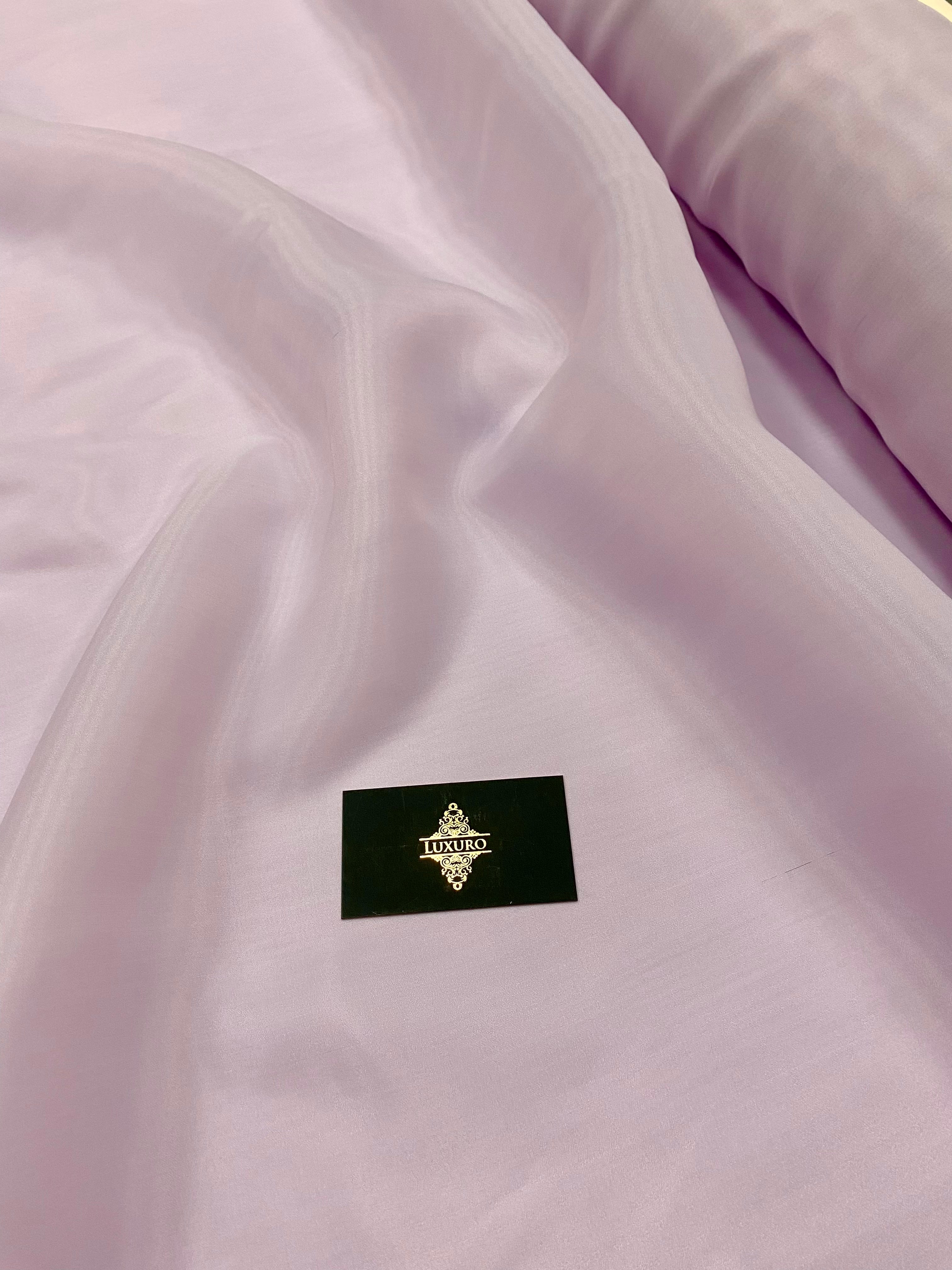 Organza Gyöngyházfényű Világos Levendula - 3 m Szélesség