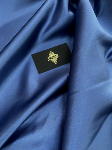 Tafta Fixa Premium Sidefata Albastru Marin