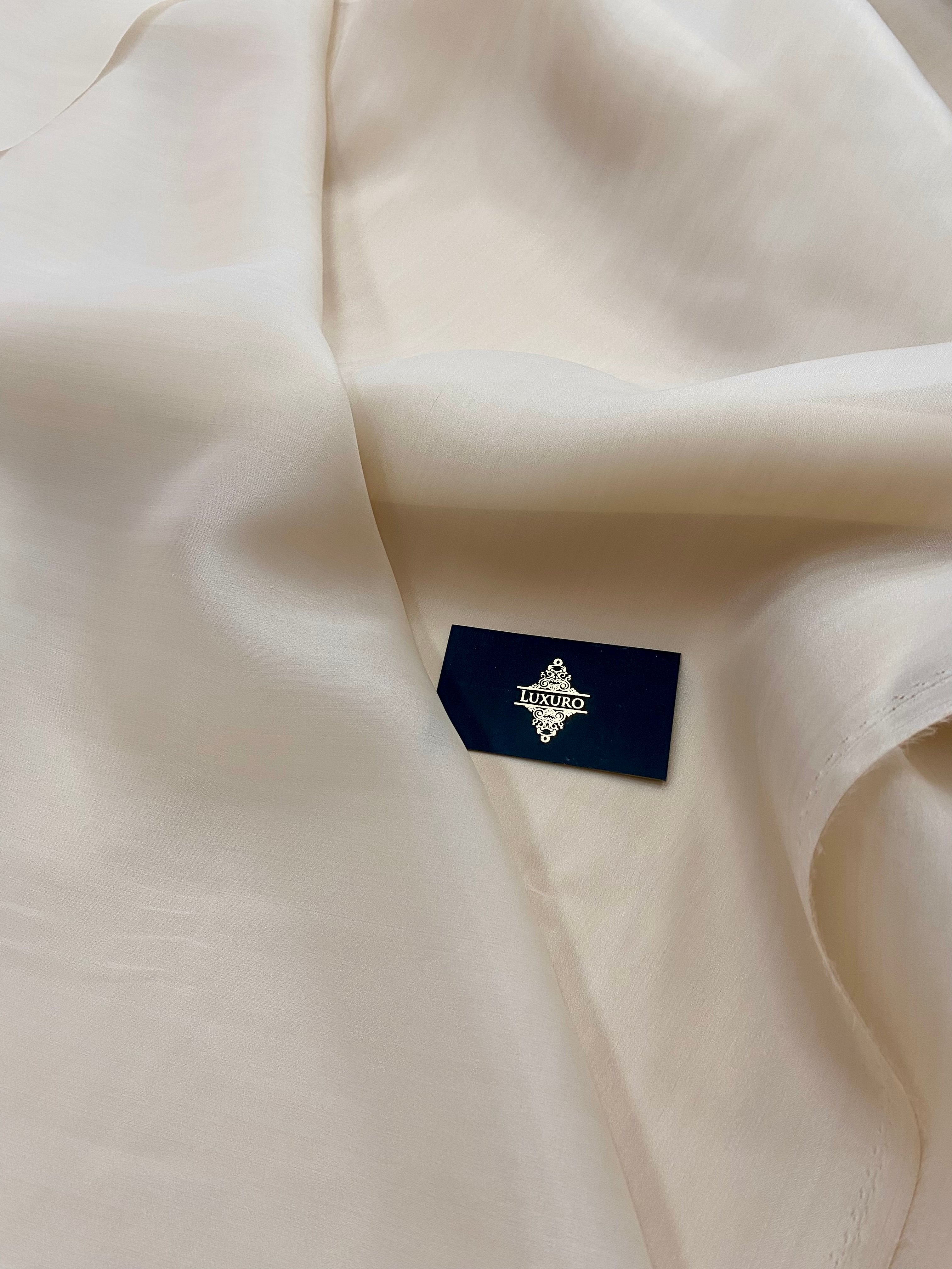 Organza világos bézs gyöngyház - 3 m szélesség