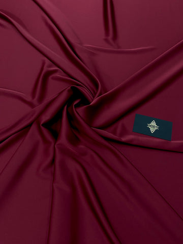 Szatén Rugalmas Selymes Prémium Bordeaux