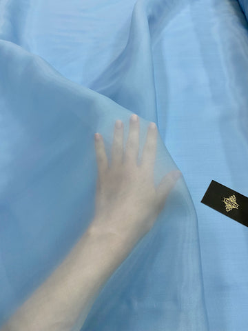 Organza gyöngyházkék - 3 m szélesség
