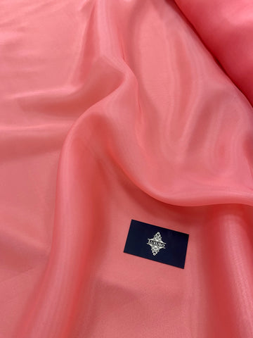 Organza Korallszínű Gyöngyházfényű - 3 m Szélesség