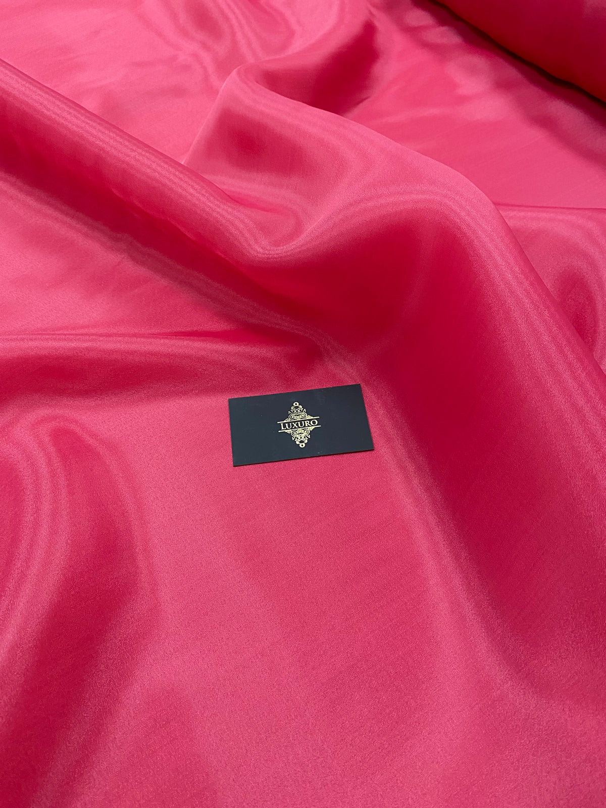 Organza Gyöngyházvörös Világos - 3 m Szélesség