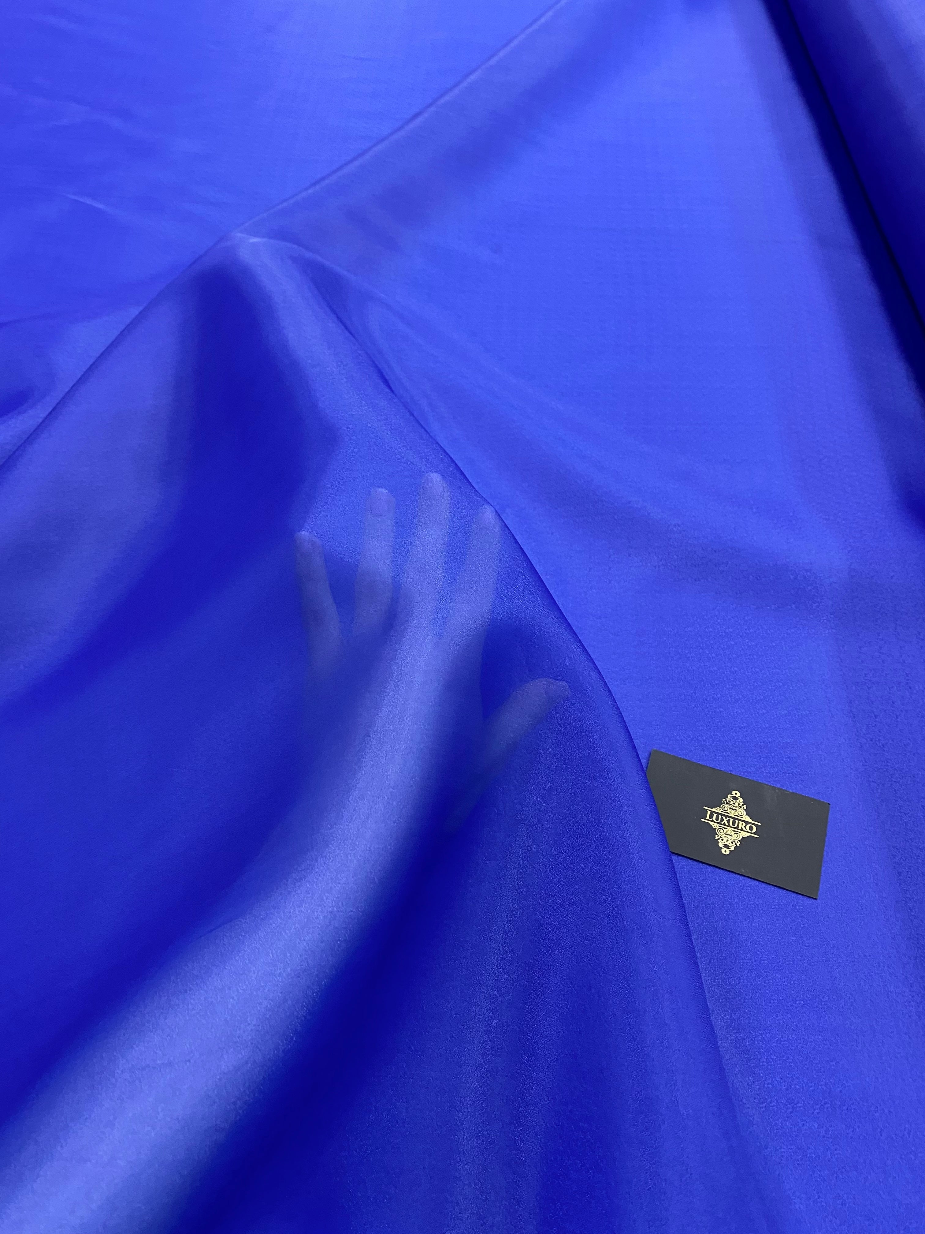 Organza gyöngyházkék királykék - 3 m szélesség