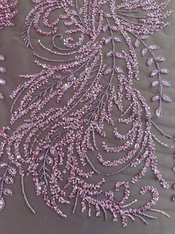 Dantela Couture Por virágmintával, gyöngyökkel és flitterekkel