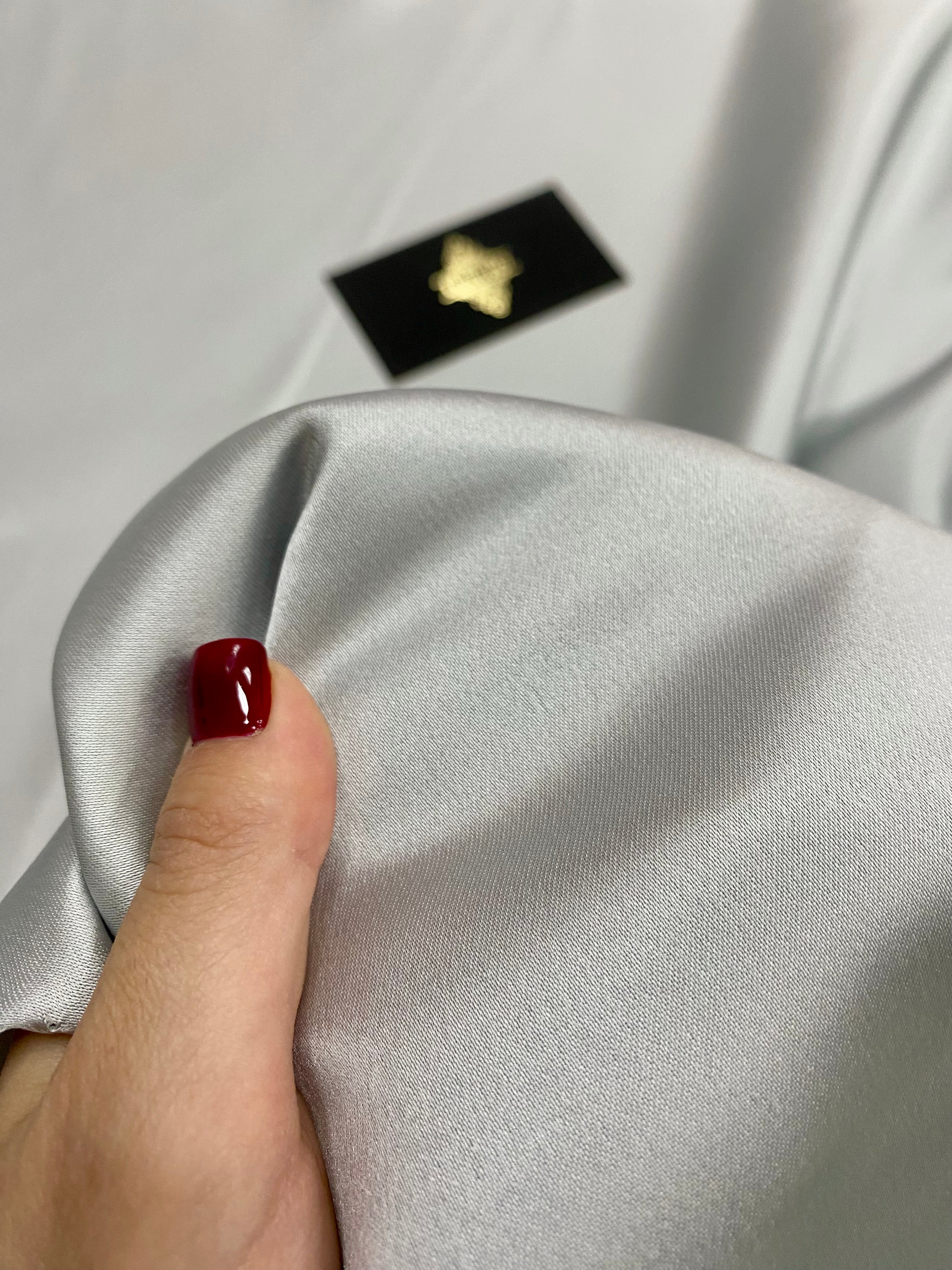 Tafta Fixa Premium Sidefata Argintie