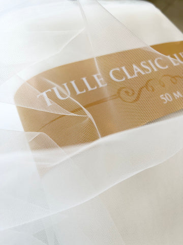 Tüll Klasszikus Világos Krém - 3 m Szélesség