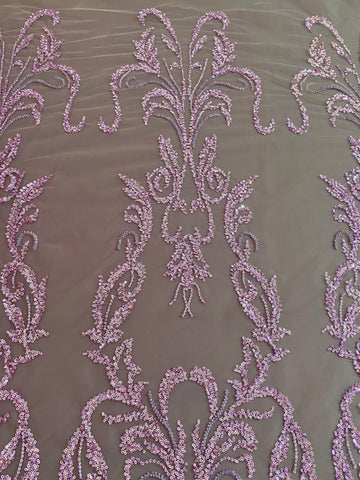 Dantela Couture Geometriai Mintás Por, Gyöngyökkel és Flitterekkel