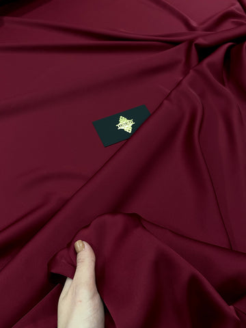 Szatén Rugalmas Selymes Prémium Bordeaux