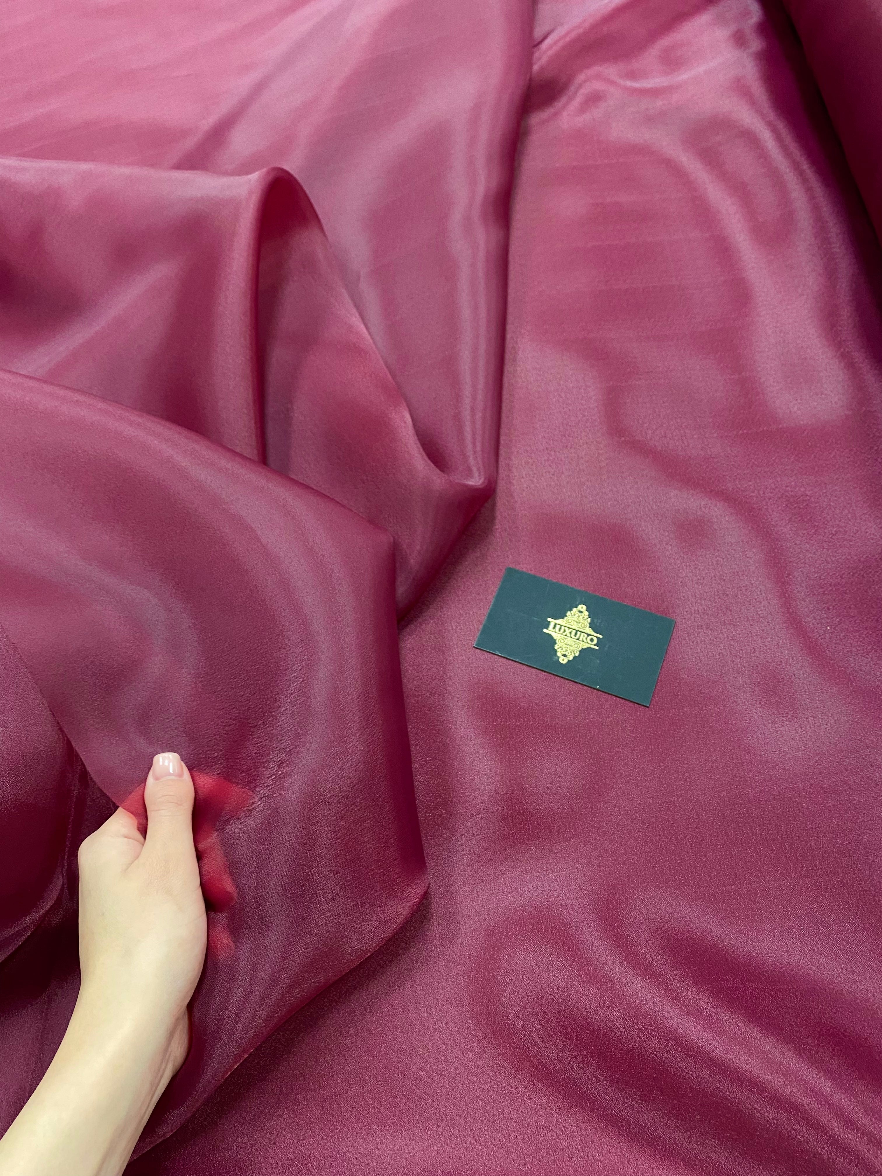 Organza gyöngyház Bordeaux - 3 m Szélesség