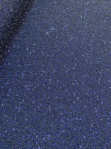 Dantela Couture Tengerészkék Általános Mintával, Gyöngyökkel és Flitterekkel