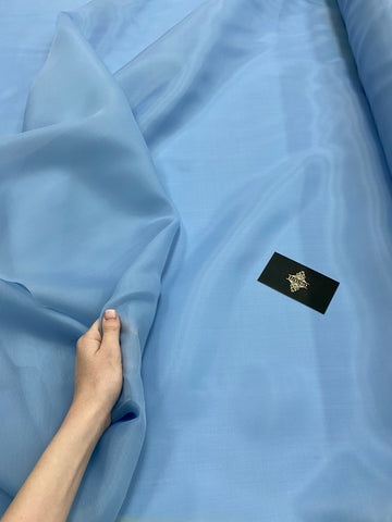 Organza gyöngyházkék - 3 m szélesség