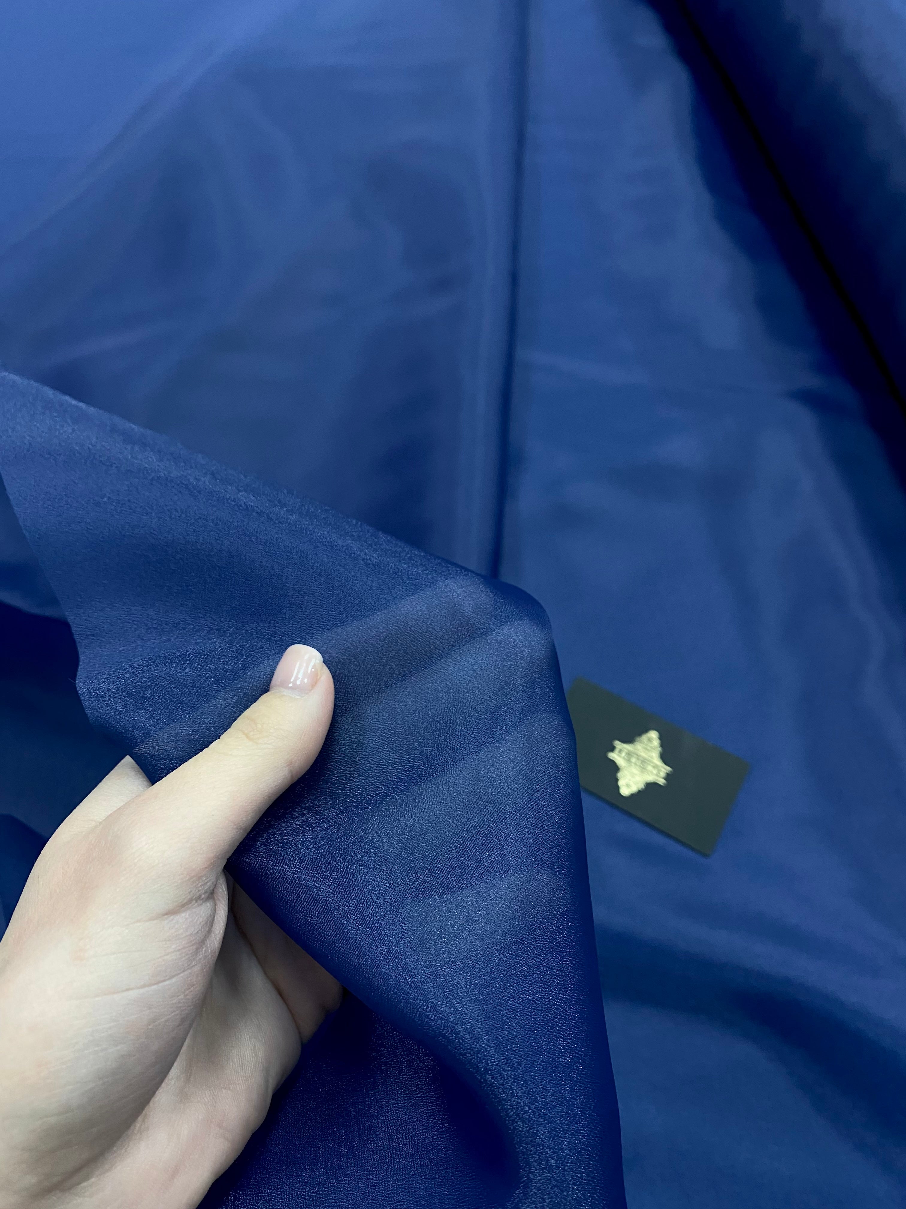 Organza Sidefata Bleumarin -  3 m Latime