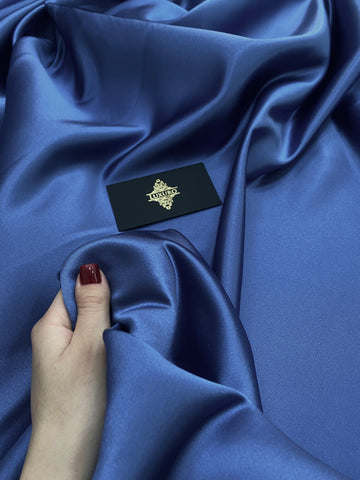 Tafta Fixa Premium Sidefata Albastru Marin