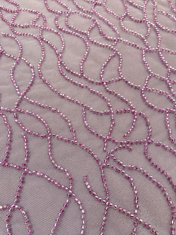 Dantela Couture Pudra cu Siraguri din Margele