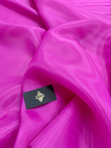 Organza gyöngyházfényű fukszia - 3 m széles