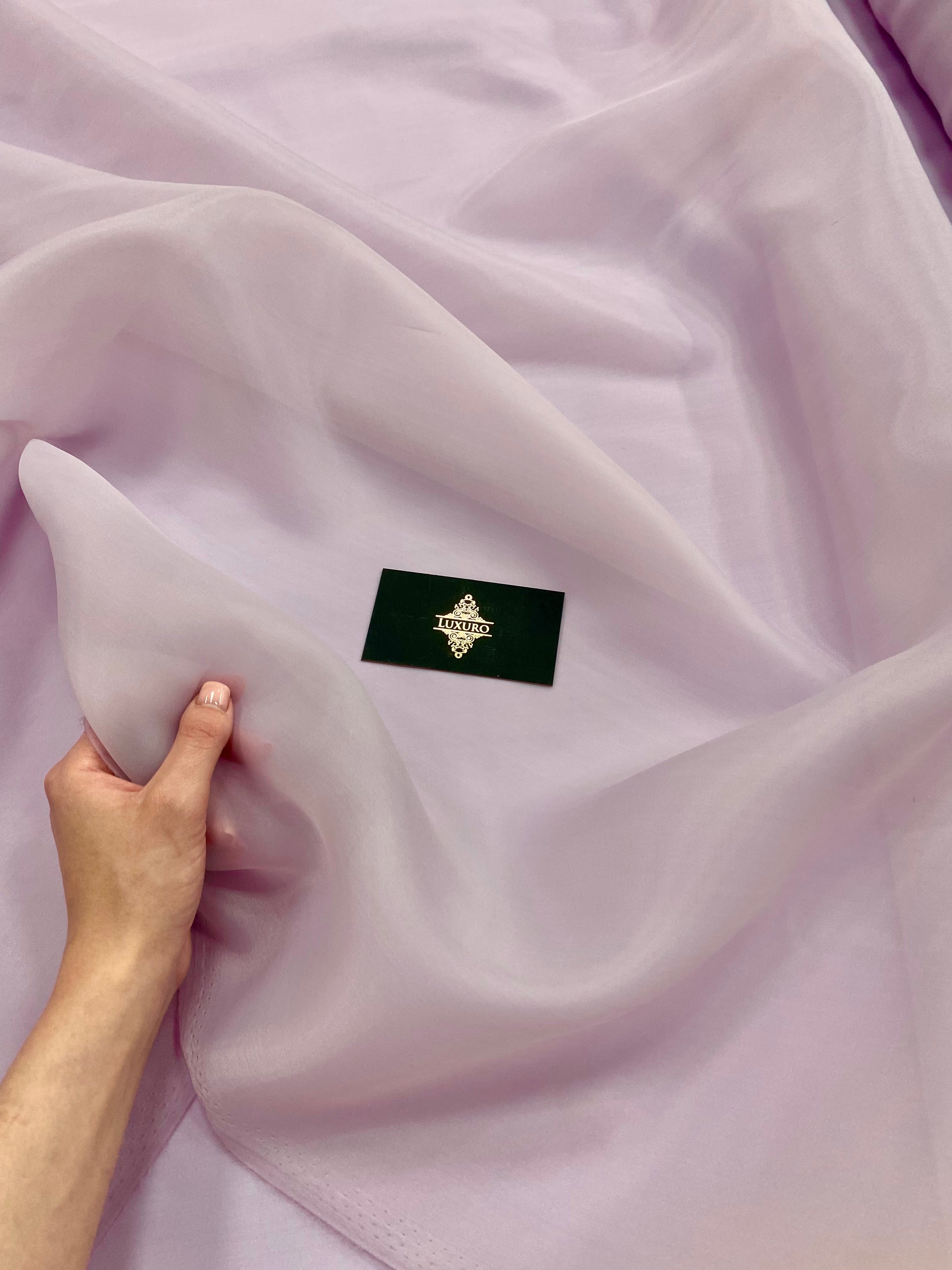 Organza Gyöngyházfényű Világos Levendula - 3 m Szélesség