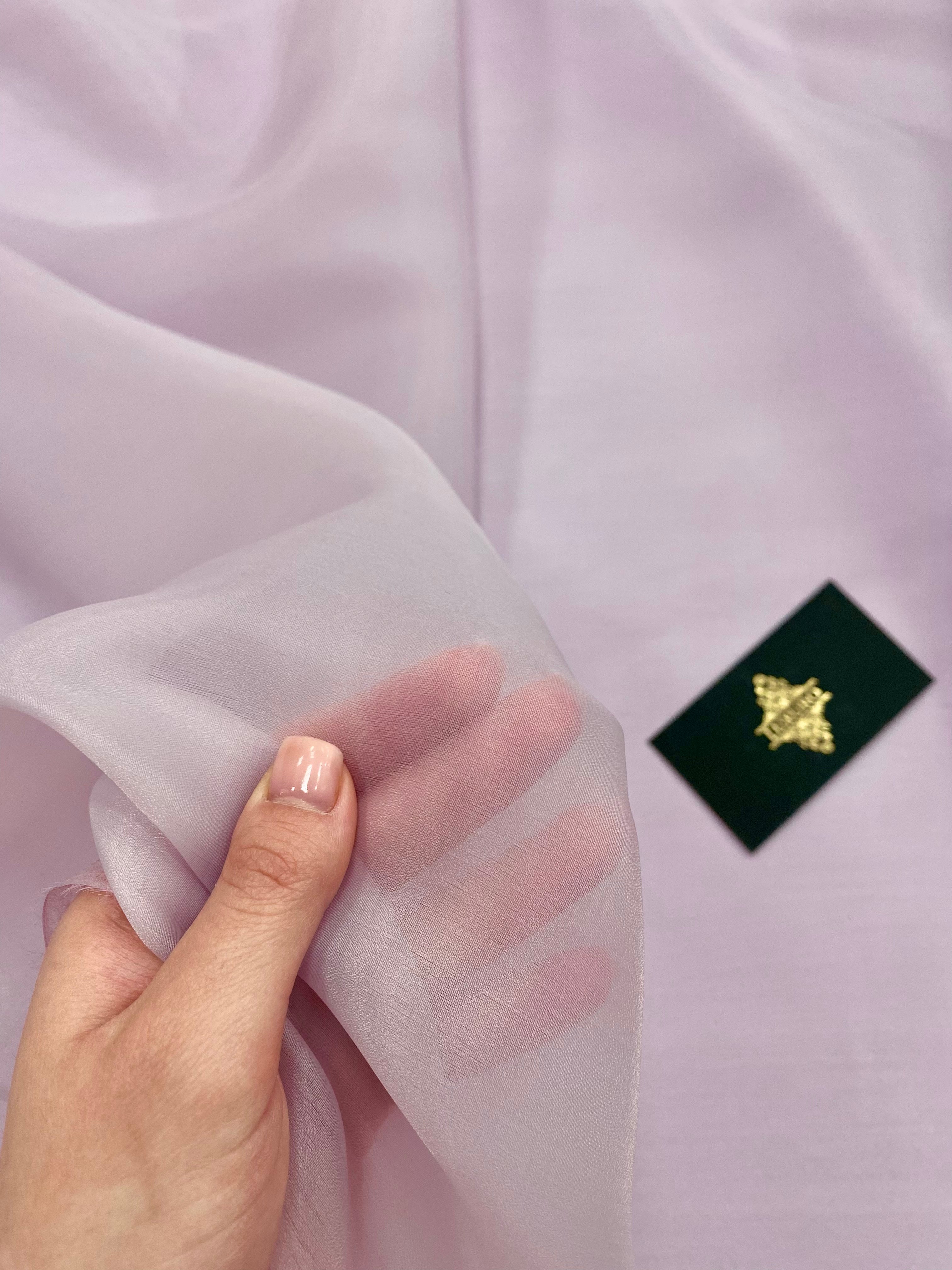 Organza Gyöngyházfényű Világos Levendula - 3 m Szélesség