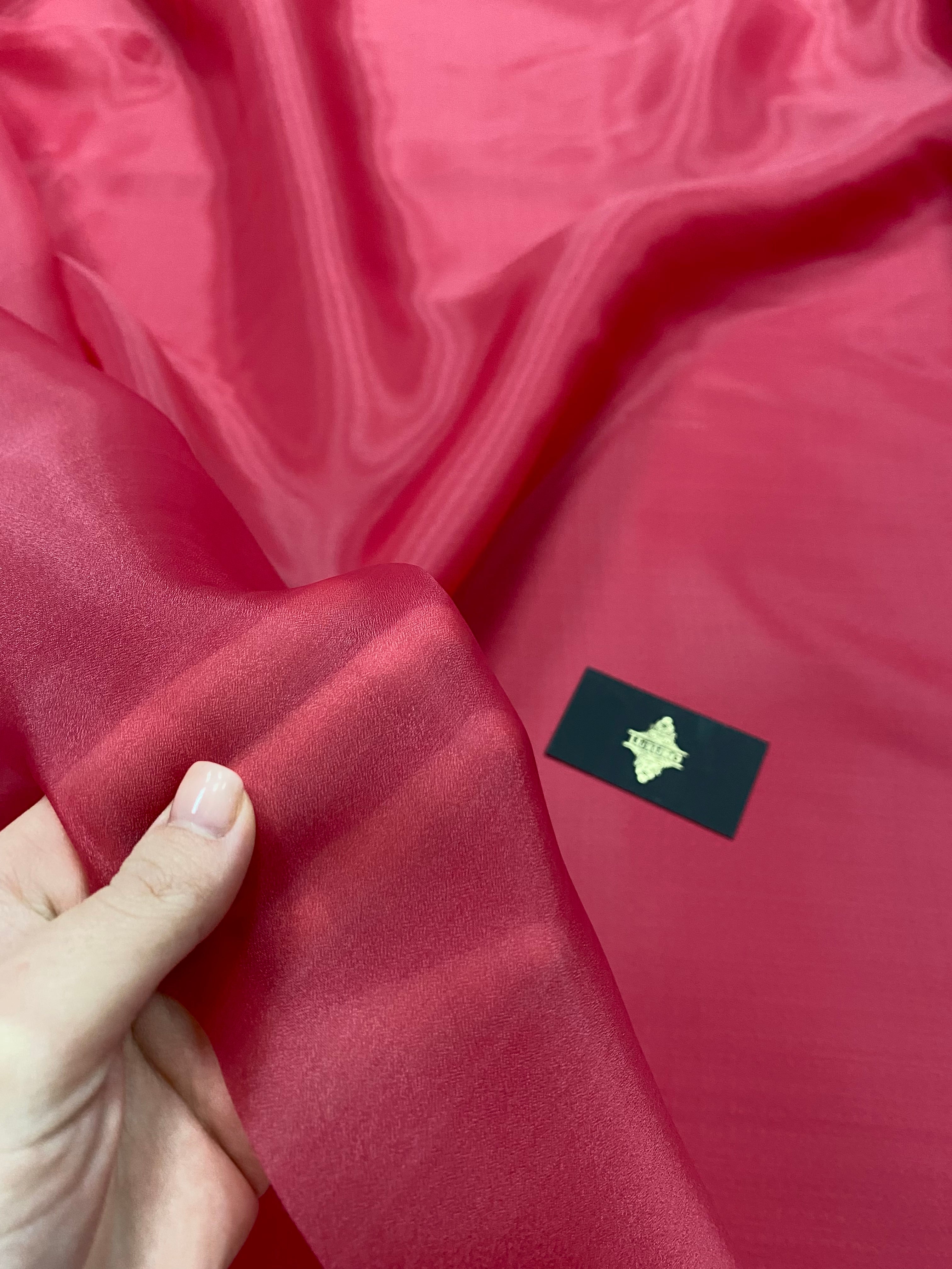 Organza Gyöngyházvörös Világos - 3 m Szélesség