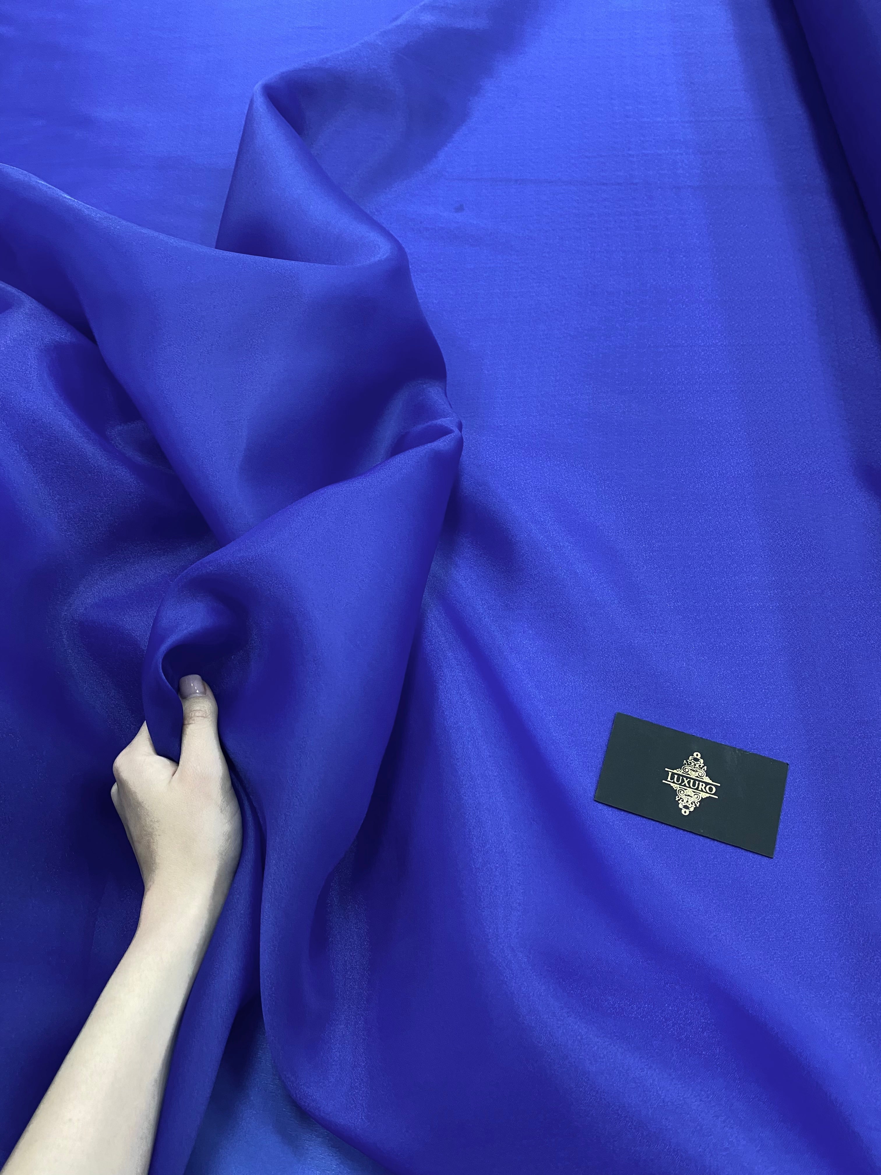 Organza gyöngyházkék királykék - 3 m szélesség
