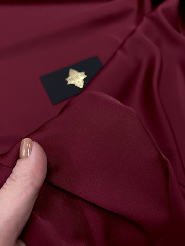 Szatén Rugalmas Selymes Prémium Bordeaux
