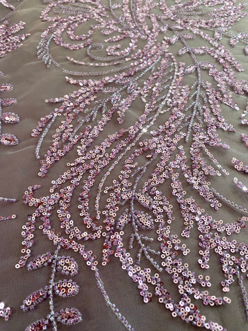 Dantela Couture Por virágmintával, gyöngyökkel és flitterekkel