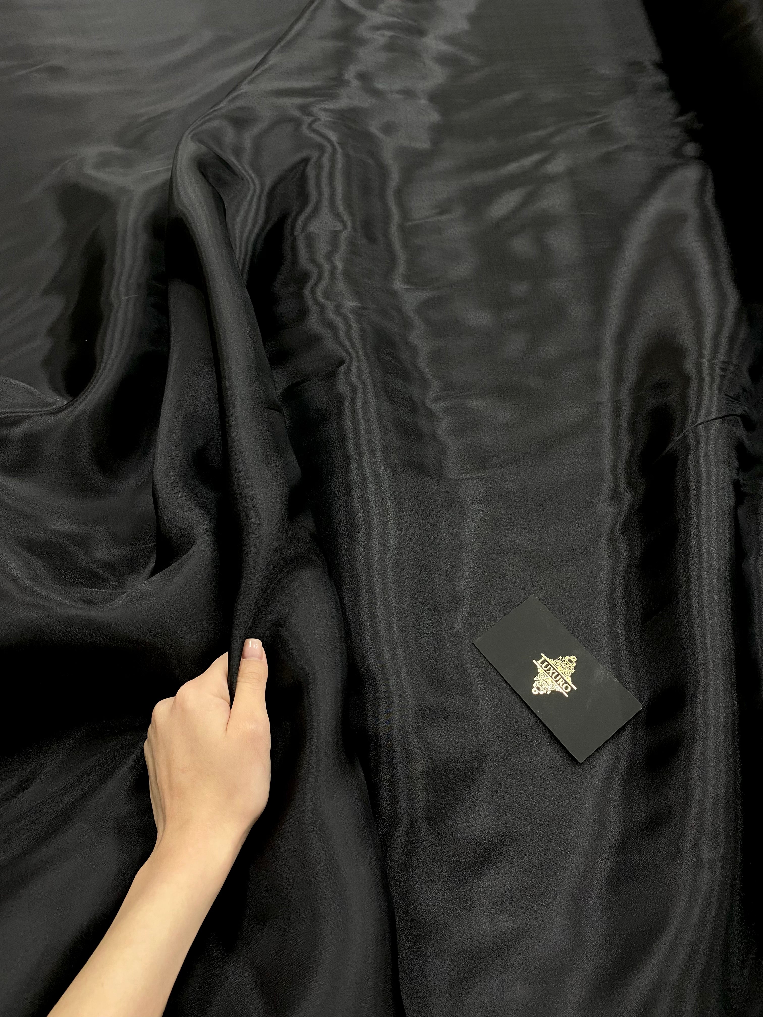 Organza Sidefata Neagra -  3 m Latime