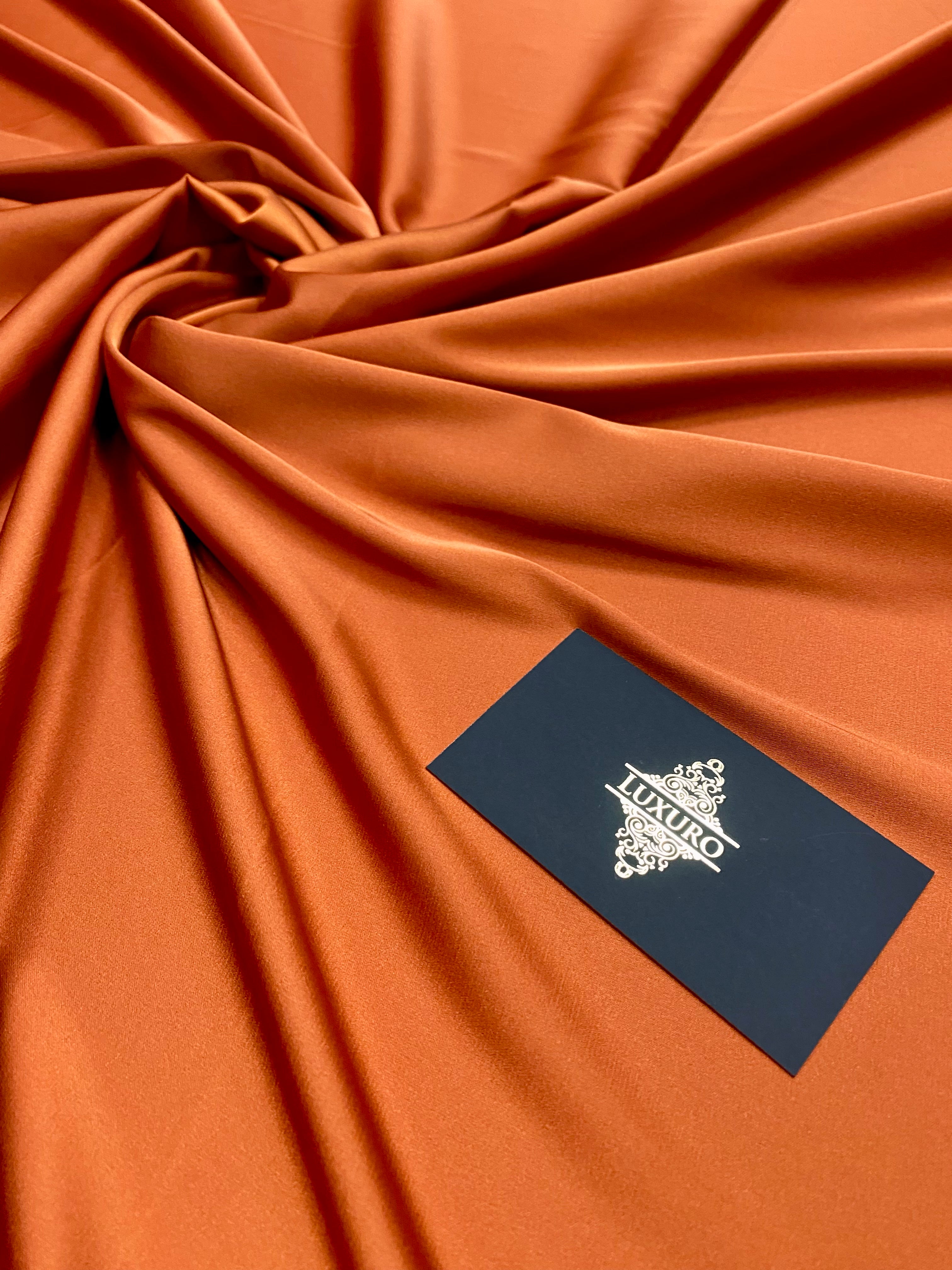 Szatén elasztikus prémium terrakotta