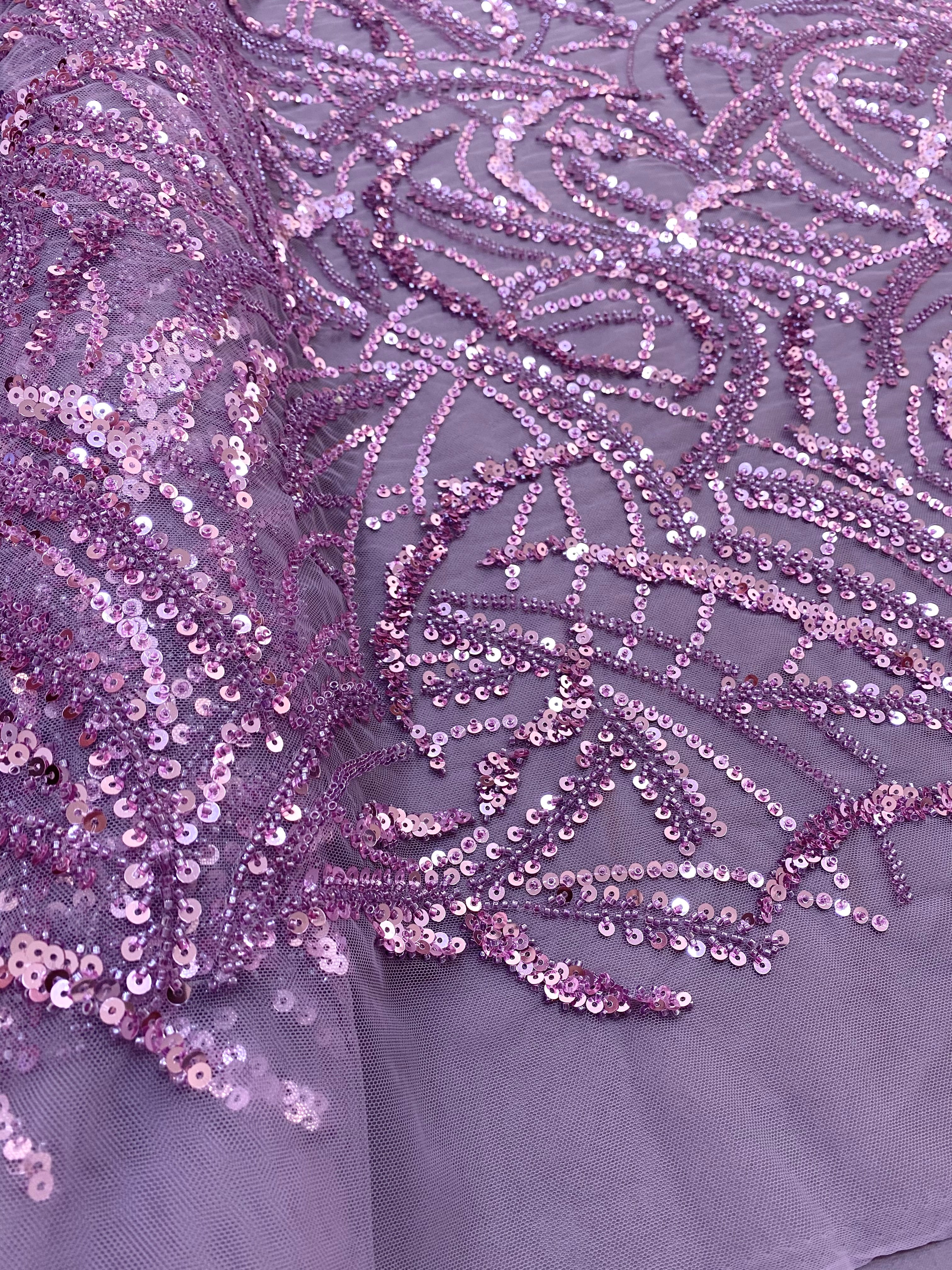 Dantela Couture Por, Lineáris és Levélmintás, Gyöngyökkel és Flitterekkel