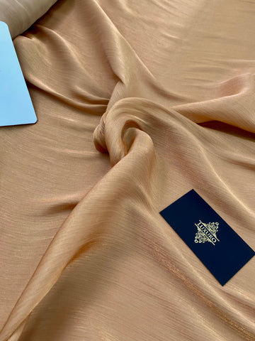 Bronz kreppelt fóliázott voile