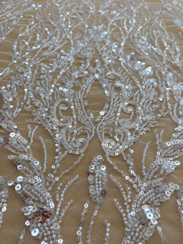 Dantela Couture Diamond Geometriai Modell, Gyöngyökkel és Flitterekkel