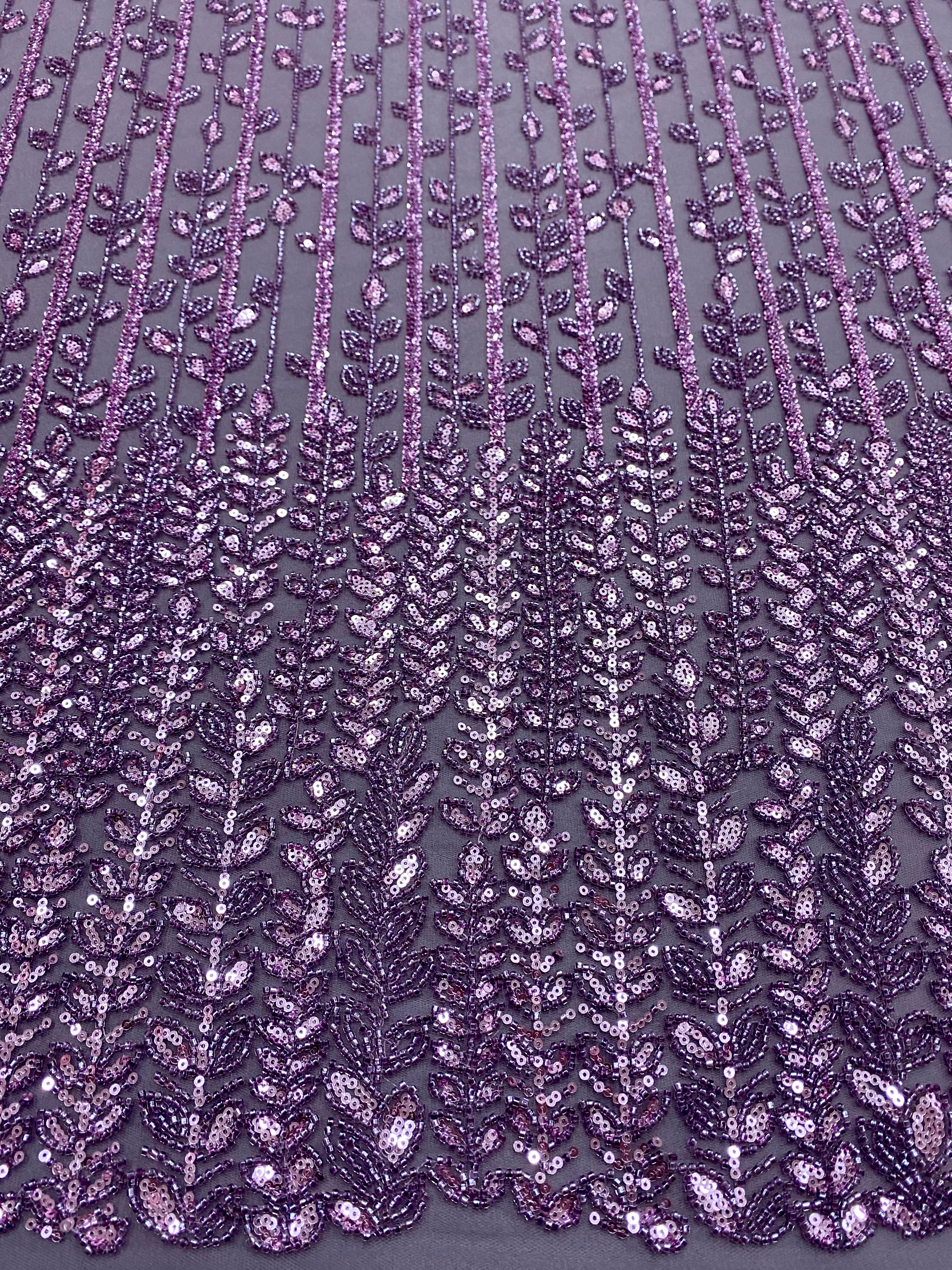 Dantela Couture Por, Lineáris és Levélmintás, Gyöngyökkel és Flitterekkel