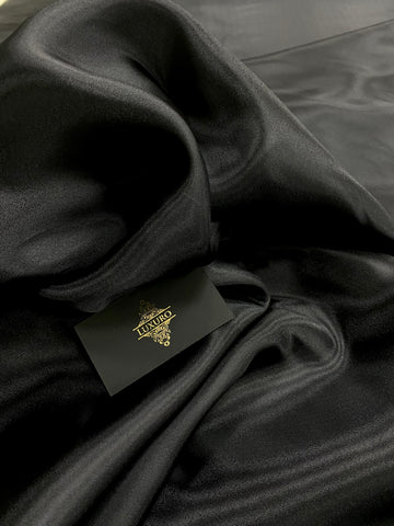 Organza Sidefata Neagra -  3 m Latime