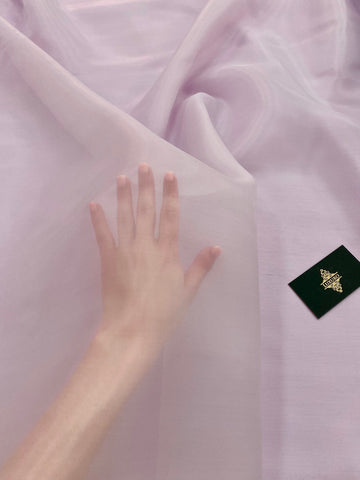 Organza Gyöngyházfényű Világos Levendula - 3 m Szélesség