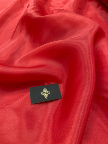 Organza Gyöngyházvörös Élénk - 3 m Szélesség