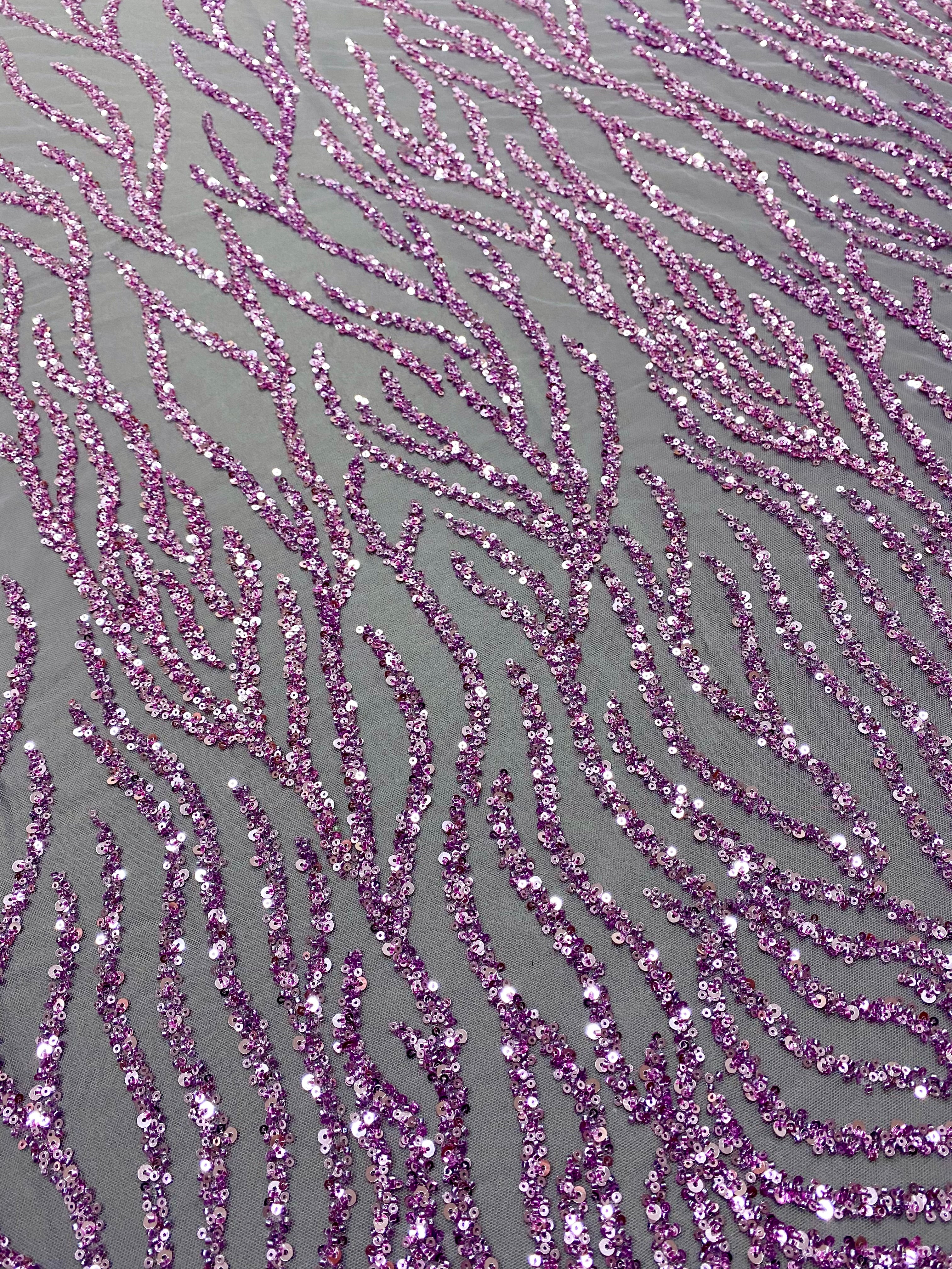 Dantela Couture Pudra cu Siraguri, cu Margele si Paiete