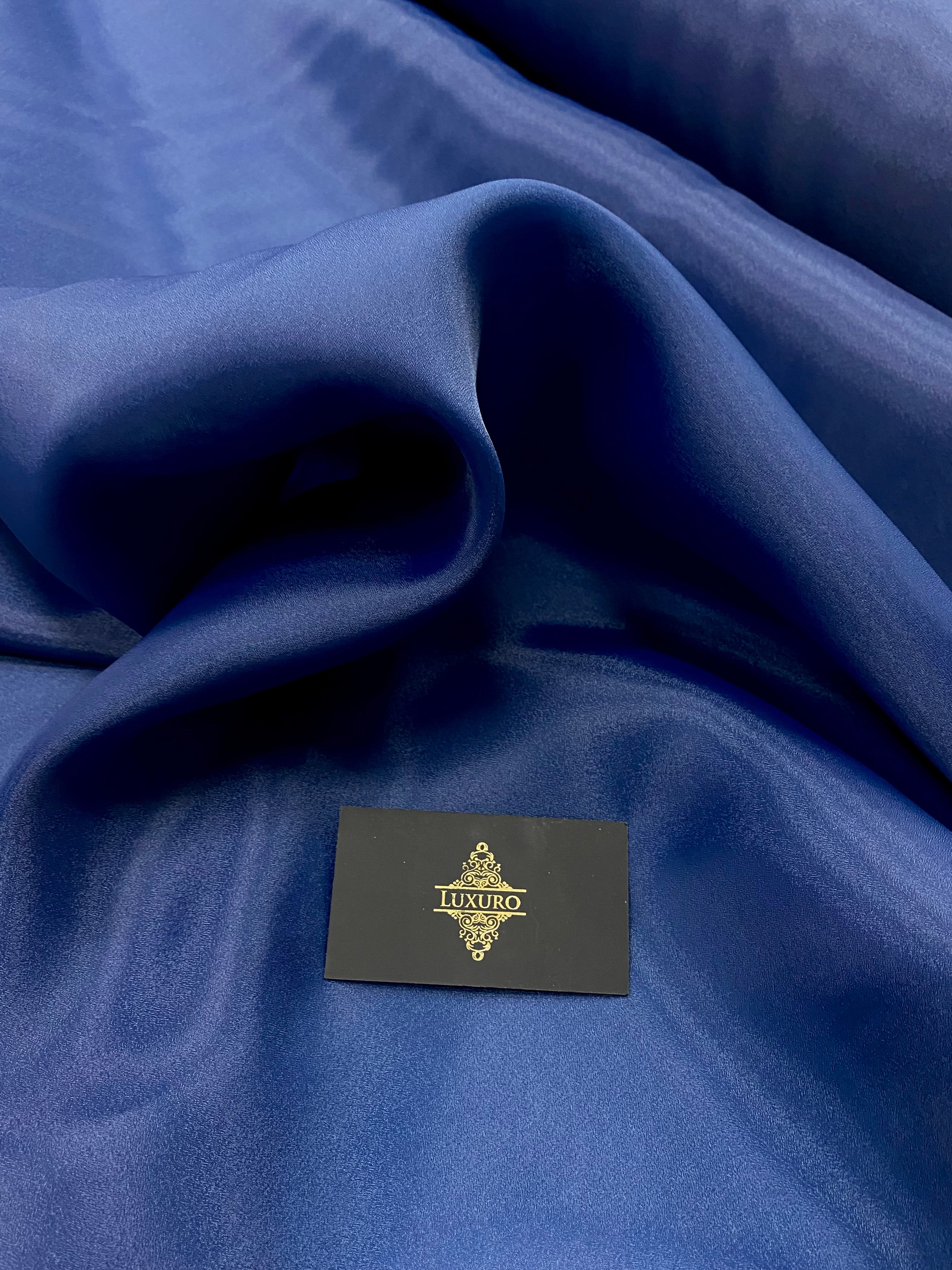 Organza Sidefata Bleumarin -  3 m Latime